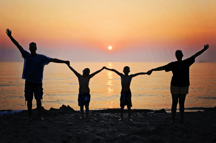 Family on a Beach